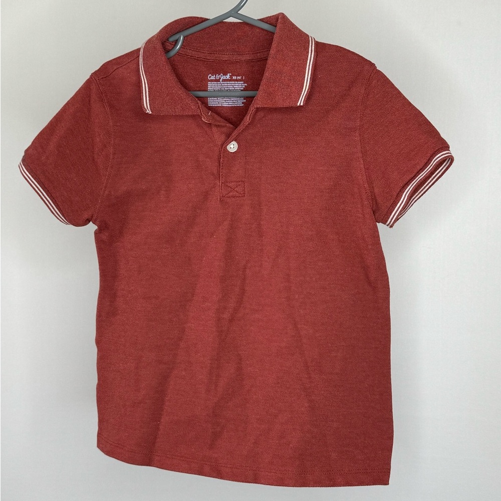 Cat & Jack Brick colored short sleeve polo size Boys 4